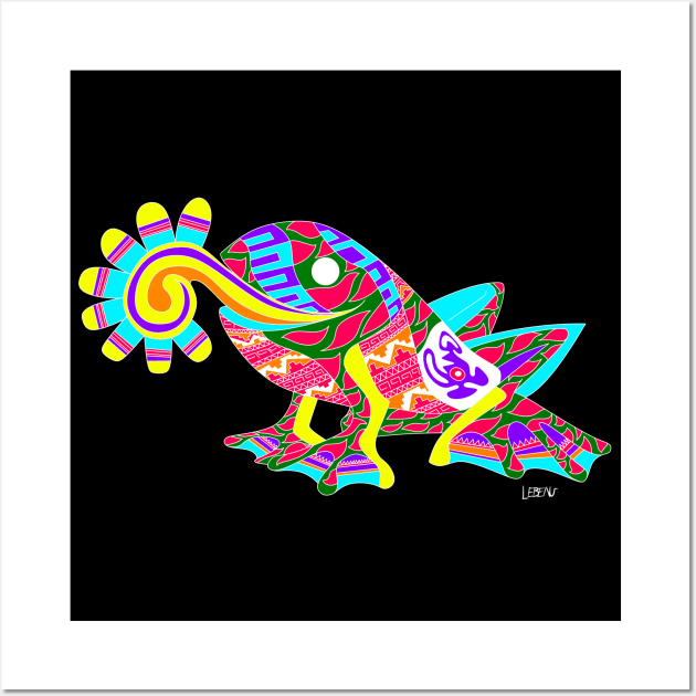 crazy love frog ecopop mexican rana art Wall Art by jorge_lebeau